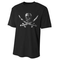 Vintage Pirate Skull Performance Sprint T-Shirt