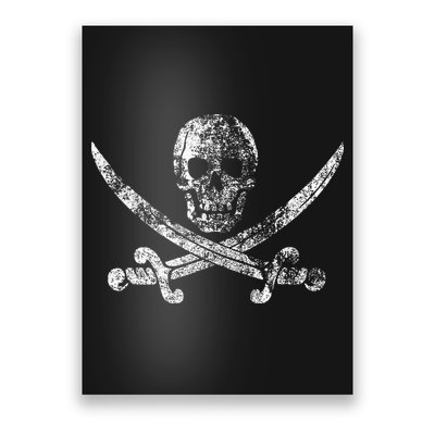 Vintage Pirate Skull Poster