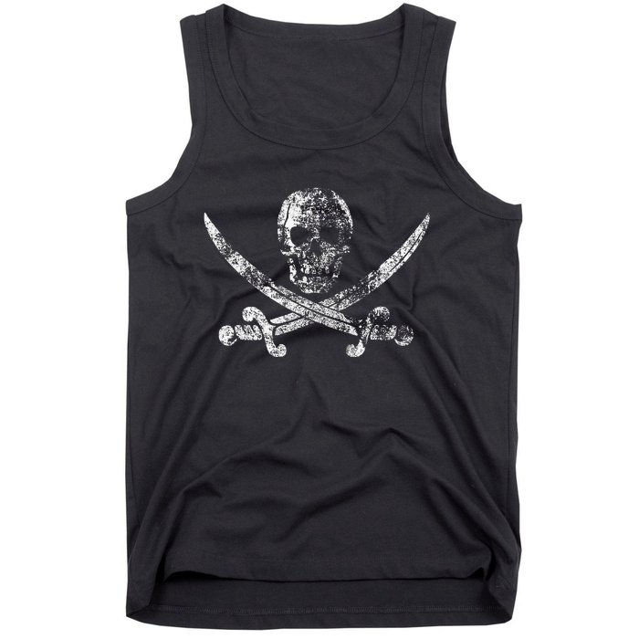 Vintage Pirate Skull Tank Top