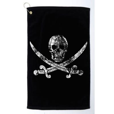 Vintage Pirate Skull Golf Towel