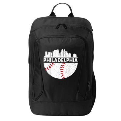 Vintage Philadelphia Skyline Baseball Retro Philly Cityscap City Backpack