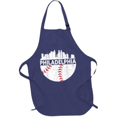 Vintage Philadelphia Skyline Baseball Retro Philly Cityscap Apron