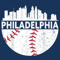 Vintage Philadelphia Skyline Baseball Retro Philly Cityscap Button