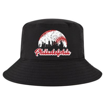 Vintage Philadelphia Skyline Philly Cityscape Cool Comfort Performance Bucket Hat