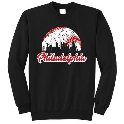 Vintage Philadelphia Skyline Philly Cityscape Sweatshirt