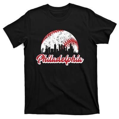 Vintage Philadelphia Skyline Philly Cityscape T-Shirt