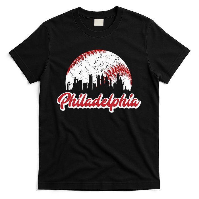 Vintage Philadelphia Skyline Philly Cityscape T-Shirt