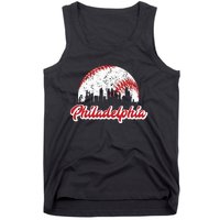 Vintage Philadelphia Skyline Philly Cityscape Tank Top