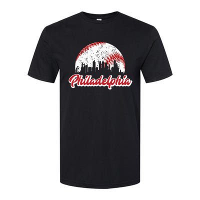 Vintage Philadelphia Skyline Philly Cityscape Softstyle CVC T-Shirt