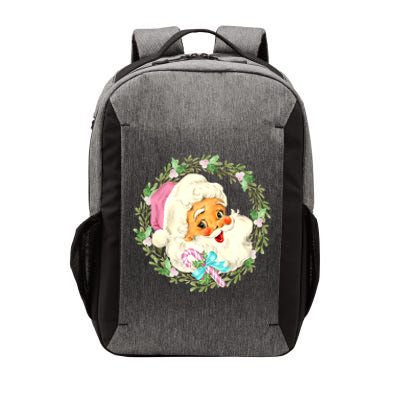 Vintage Pink Santa Claus Pink Christmas Design Vector Backpack