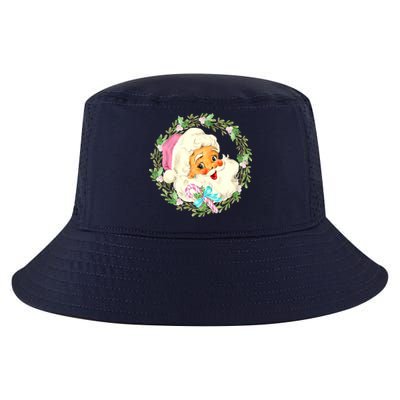 Vintage Pink Santa Claus Pink Christmas Design Cool Comfort Performance Bucket Hat