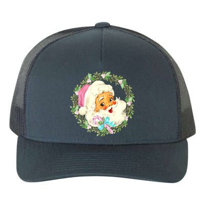 Vintage Pink Santa Claus Pink Christmas Design Yupoong Adult 5-Panel Trucker Hat