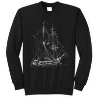 Vintage Pirate Ship T Retro Nautical Boat Captain Sweatshirt