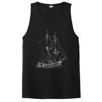 Vintage Pirate Ship T Retro Nautical Boat Captain PosiCharge Competitor Tank