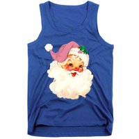 Vintage Pink Santa Claus Pink Christmas Design Xmas Gift Tank Top