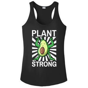 Vegan Plant Strong Avocado Plant Based Gym Strength Workout Funny Gift Ladies PosiCharge Competitor Racerback Tank