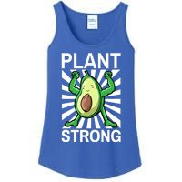 Vegan Plant Strong Avocado Plant Based Gym Strength Workout Funny Gift Ladies Essential Tank