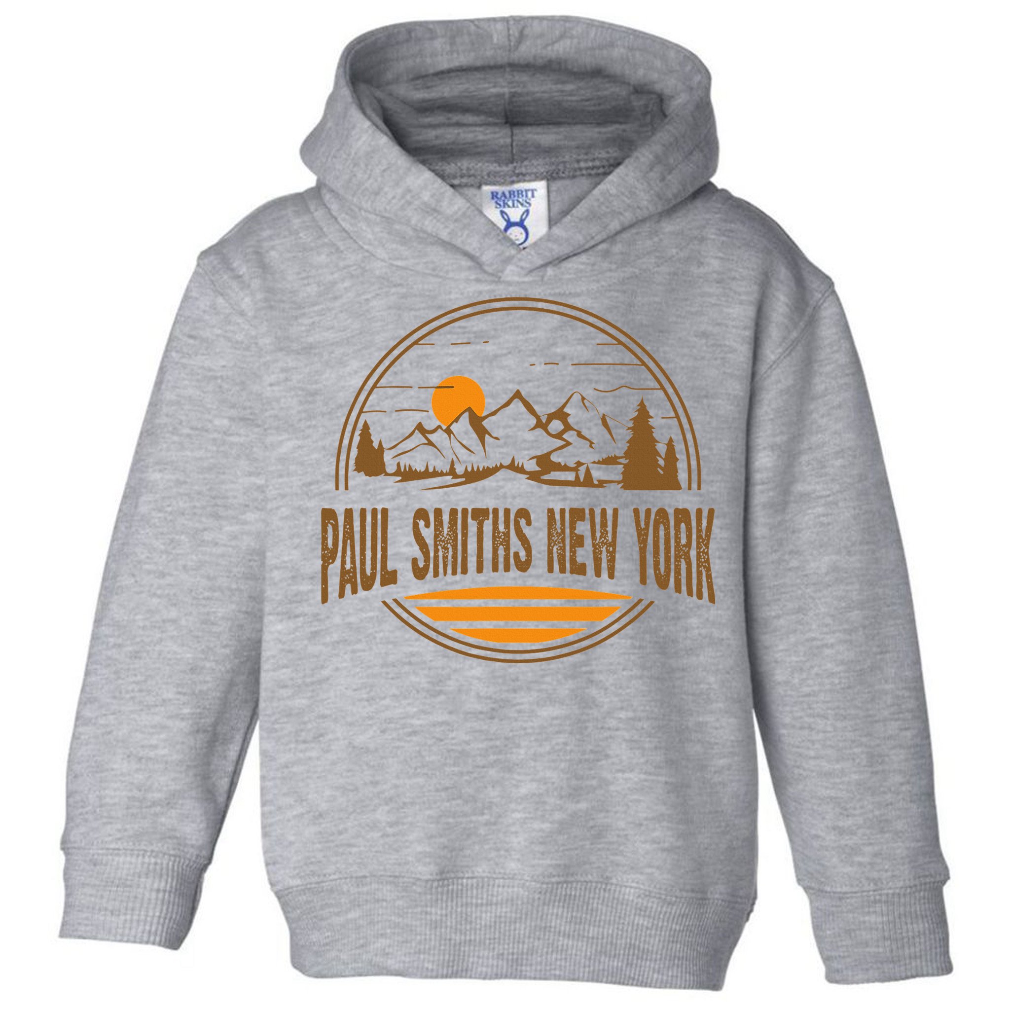 Vintage Paul Smiths New York Mountain Hiking Souvenir Print Toddler Hoodie