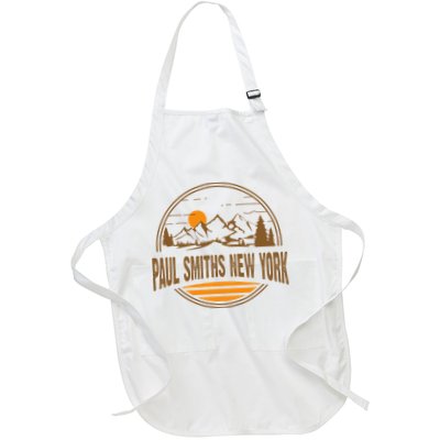 Vintage Paul Smiths New York Mountain Hiking Souvenir Print Apron