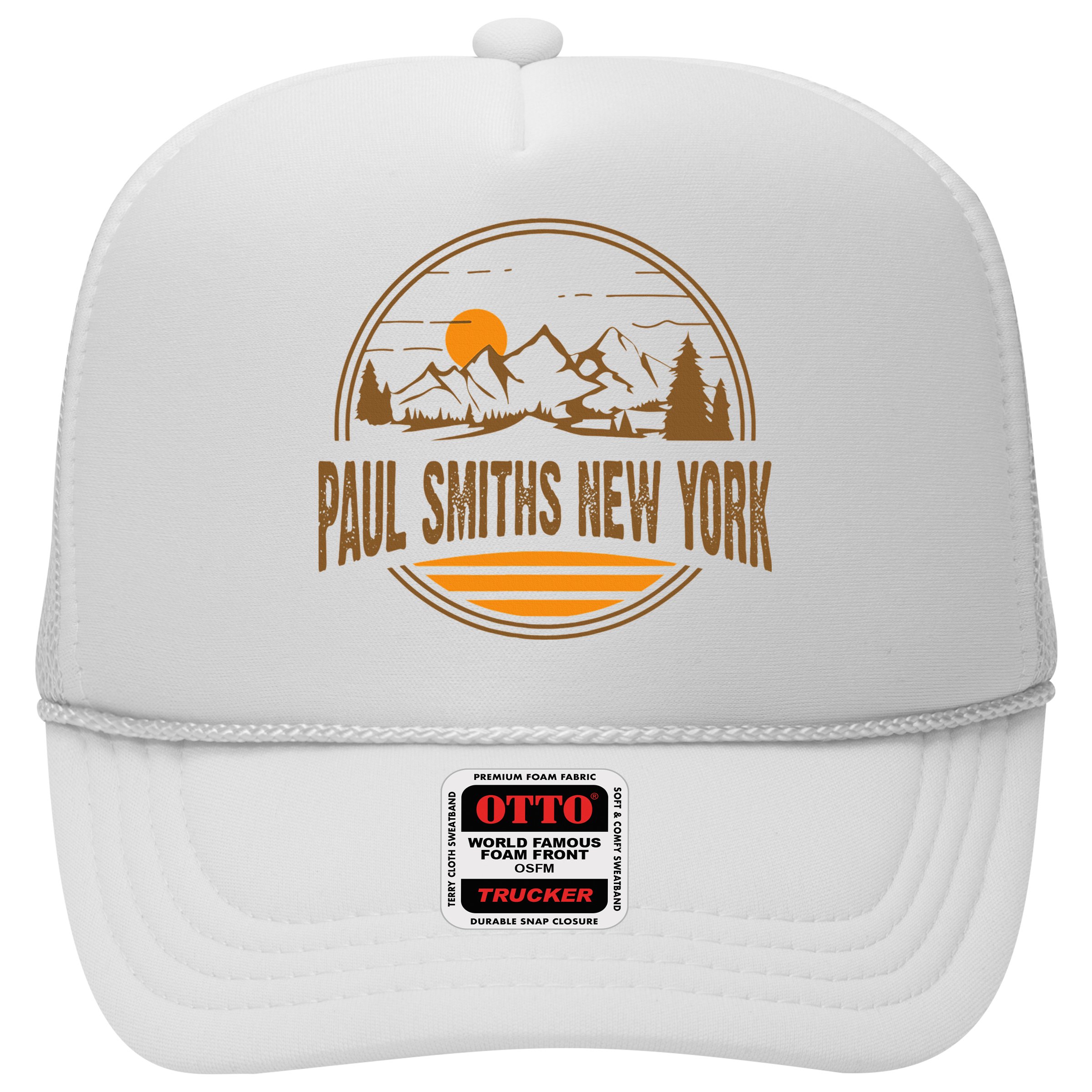 Vintage Paul Smiths New York Mountain Hiking Souvenir Print Hat