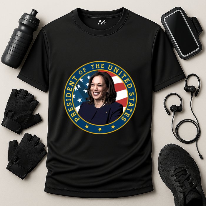Vice Presidential Seal With Portrait Illustration Cooling Performance Crew T-Shirt