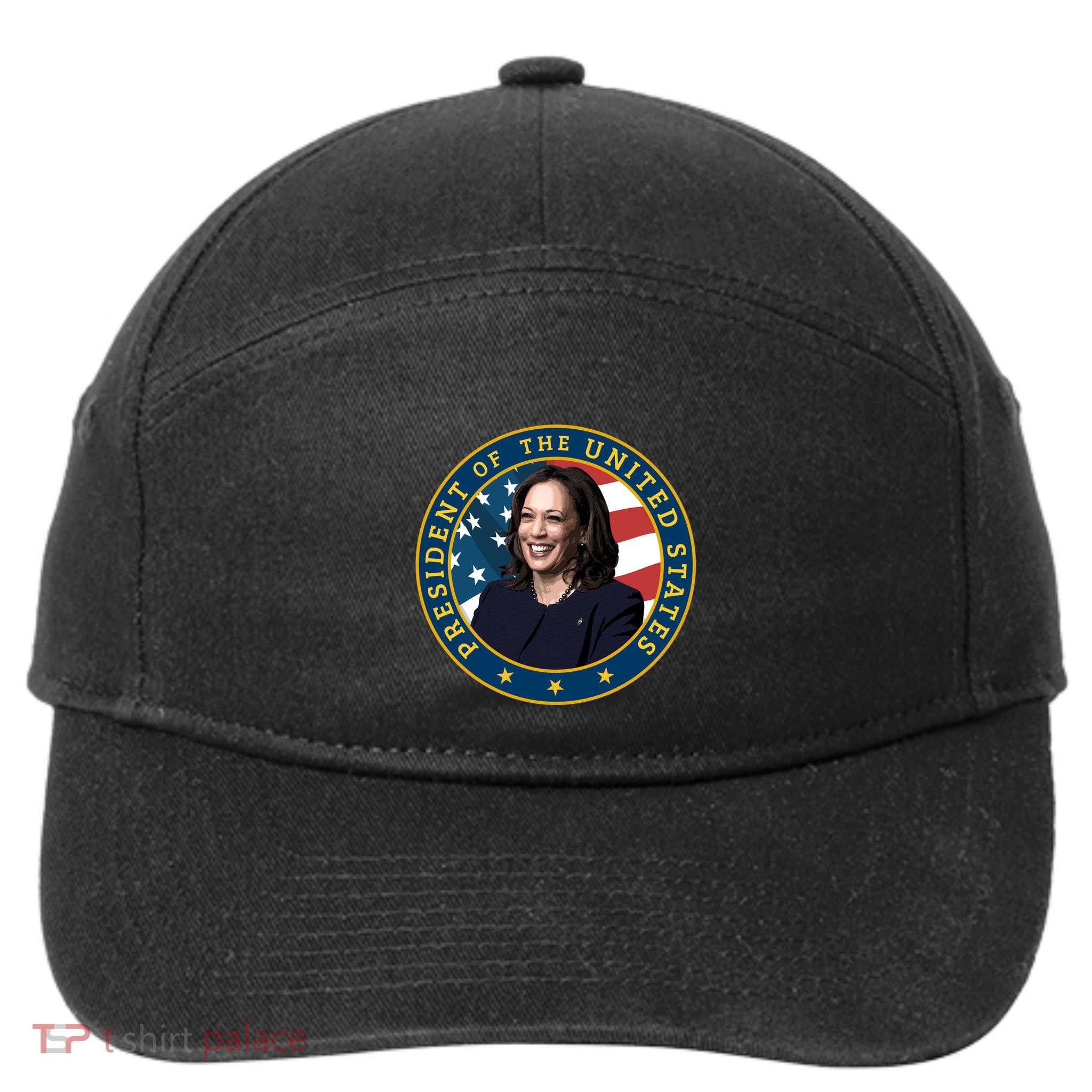 Vice Presidential Seal With Portrait Illustration 7-Panel Snapback Hat