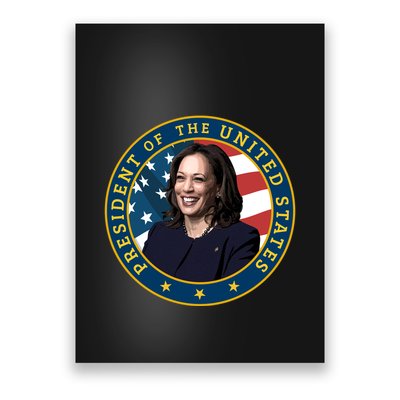 Vice Presidential Seal With Portrait Illustration Poster
