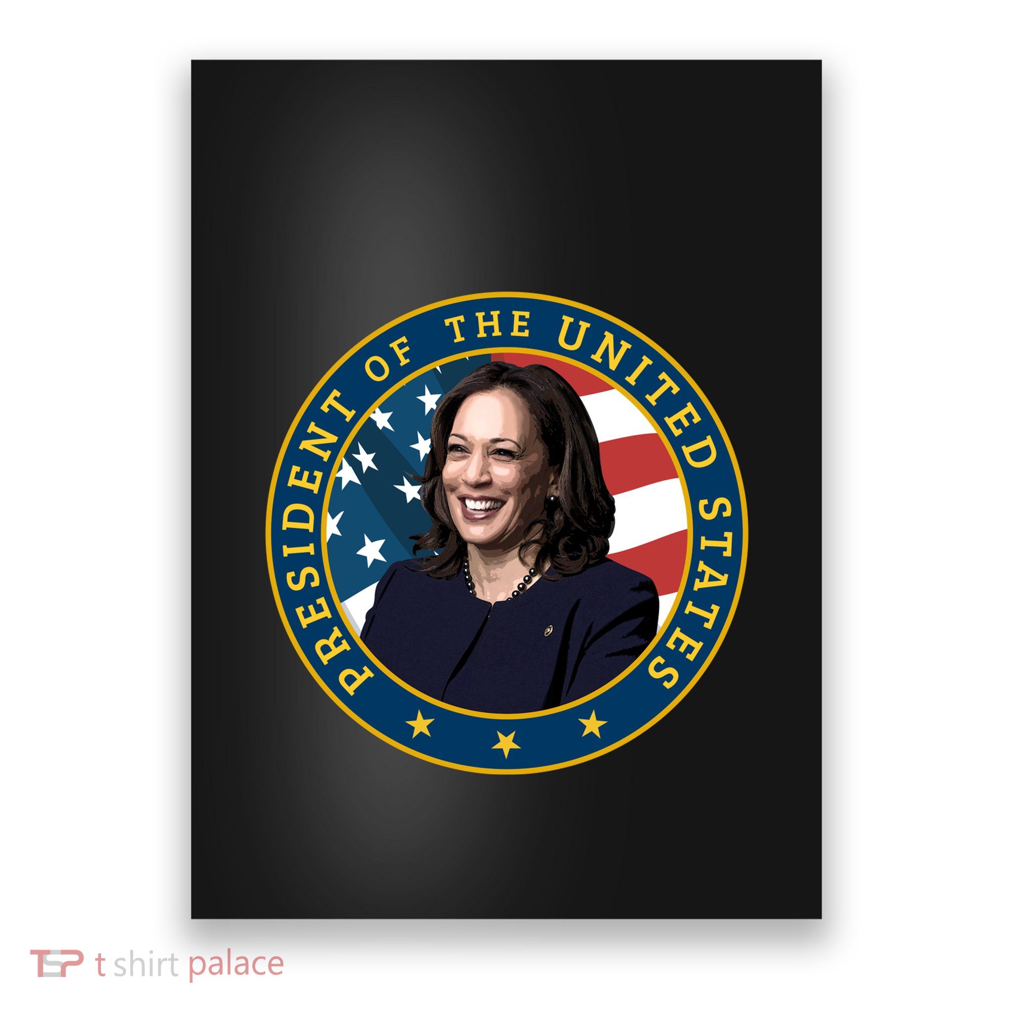 Vice Presidential Seal With Portrait Illustration Poster