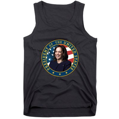 Vice Presidential Seal With Portrait Illustration Tank Top