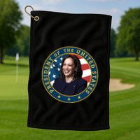 Vice Presidential Seal With Portrait Illustration Golf Towel