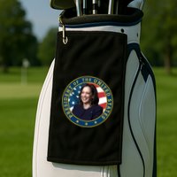 Vice Presidential Seal With Portrait Illustration Golf Towel