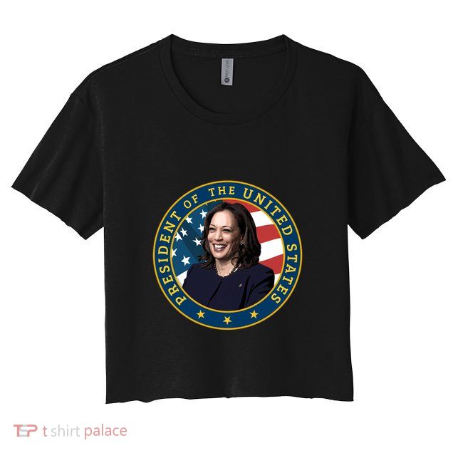 Vice Presidential Seal With Portrait Illustration Crop Top