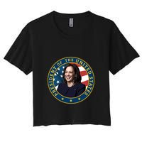 Vice Presidential Seal With Portrait Illustration Women's Crop Top Tee