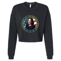 Vice Presidential Seal With Portrait Illustration Cropped Pullover Crew