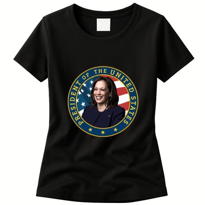 Vice Presidential Seal With Portrait Illustration Womens T-Shirt