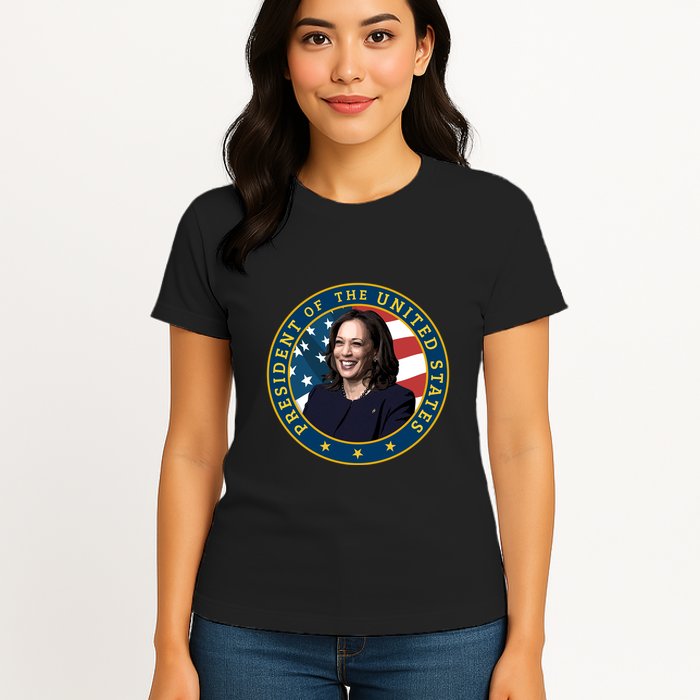 Vice Presidential Seal With Portrait Illustration Womens T-Shirt