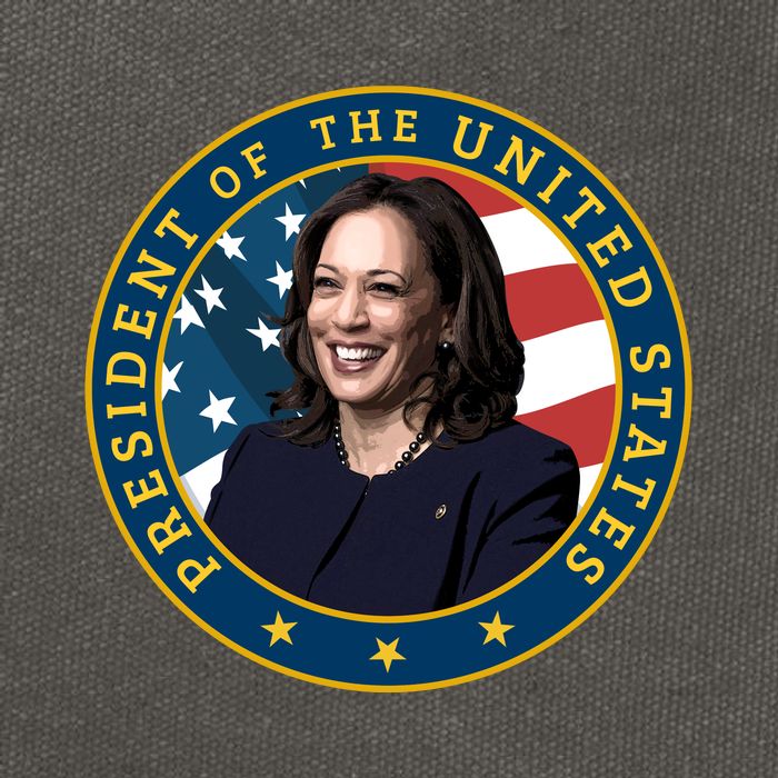 Vice Presidential Seal With Portrait Illustration Cotton Canvas Backpack