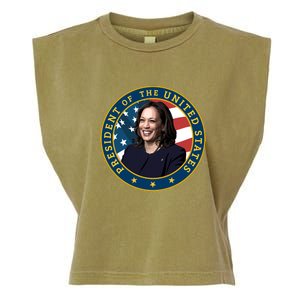 Vice Presidential Seal With Portrait Illustration Garment-Dyed Women's Muscle Tee