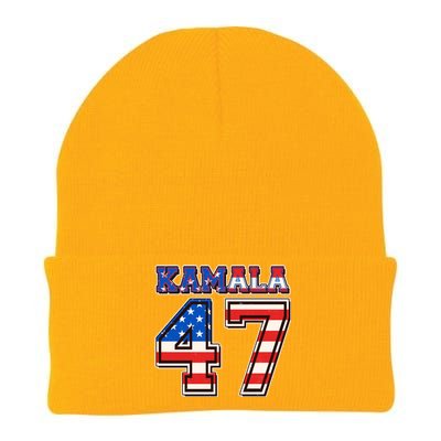 Vintage Patriotic Sporty Kamala Harris 47 Knit Cap Winter Beanie