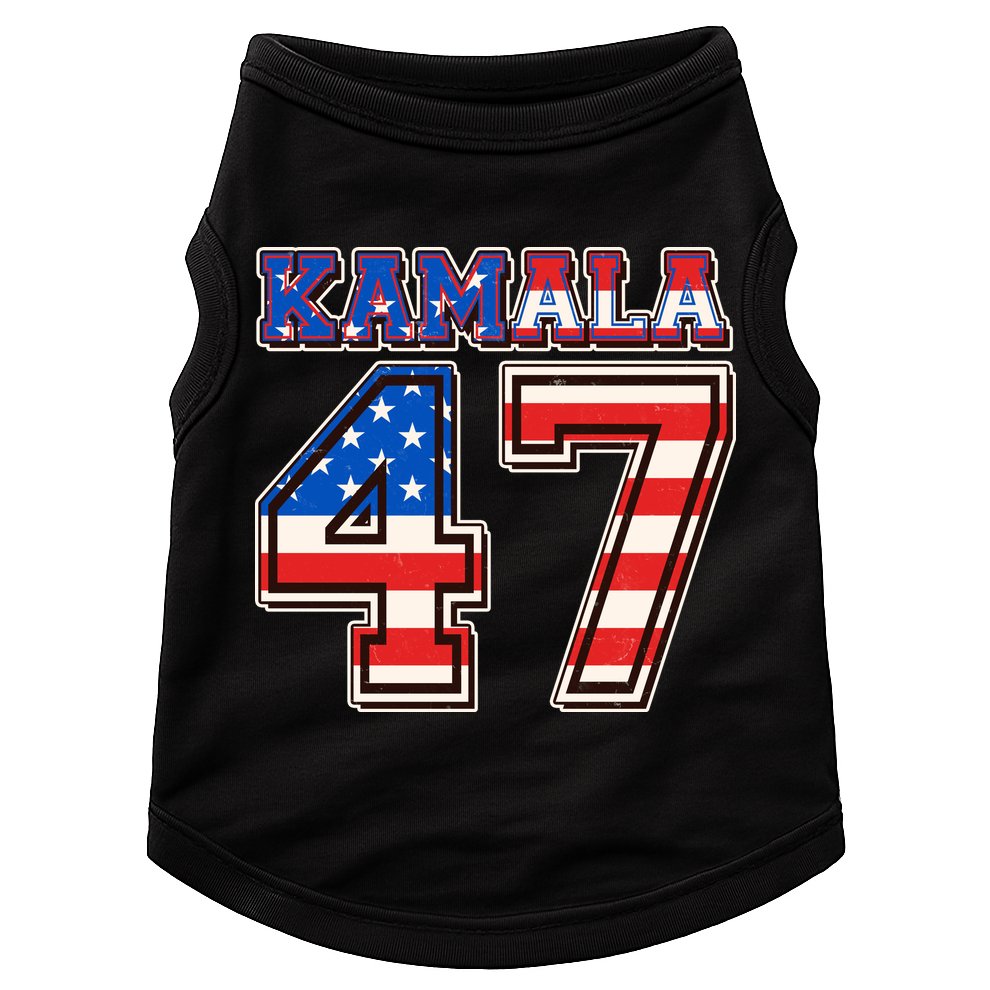 Vintage Patriotic Sporty Kamala Harris 47 Doggie Tank