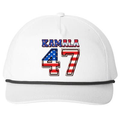 Vintage Patriotic Sporty Kamala Harris 47 Snapback Five-Panel Rope Hat