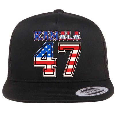 Vintage Patriotic Sporty Kamala Harris 47 Flatbill Hat