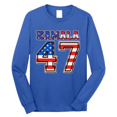 Vintage Patriotic Sporty Kamala Harris 47 Long Sleeve Shirt