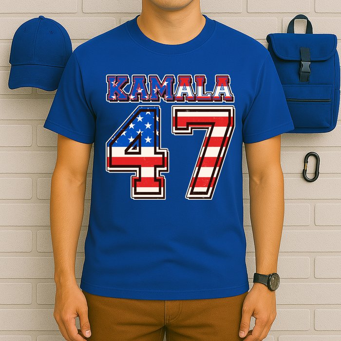 Vintage Patriotic Sporty Kamala Harris 47 T-Shirt