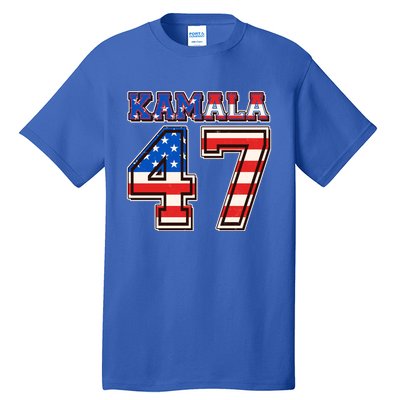 Vintage Patriotic Sporty Kamala Harris 47 Tall T-Shirt