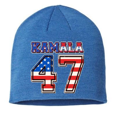 Vintage Patriotic Sporty Kamala Harris 47 Sustainable Beanie