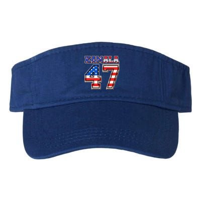 Vintage Patriotic Sporty Kamala Harris 47 Valucap Bio-Washed Visor