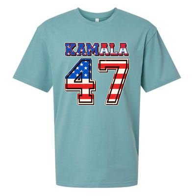 Vintage Patriotic Sporty Kamala Harris 47 Sueded Cloud Jersey T-Shirt