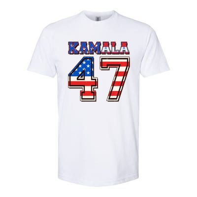 Vintage Patriotic Sporty Kamala Harris 47 Softstyle CVC T-Shirt