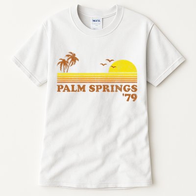 Vintage Palm Springs Beach California Retro Sunset 70's Gift Tall T-Shirt